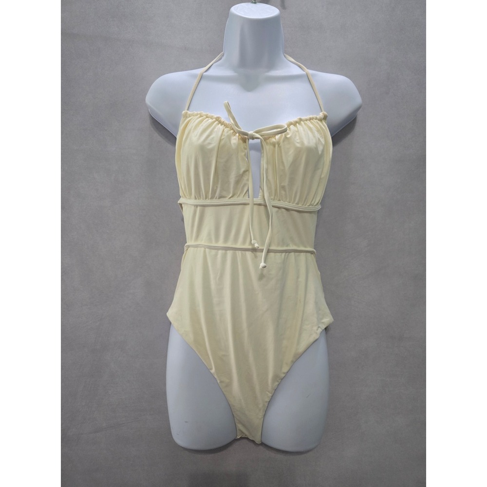 Tularosa White One Piece Swimsuit Beach Vacation Resort Boho Sexy Large